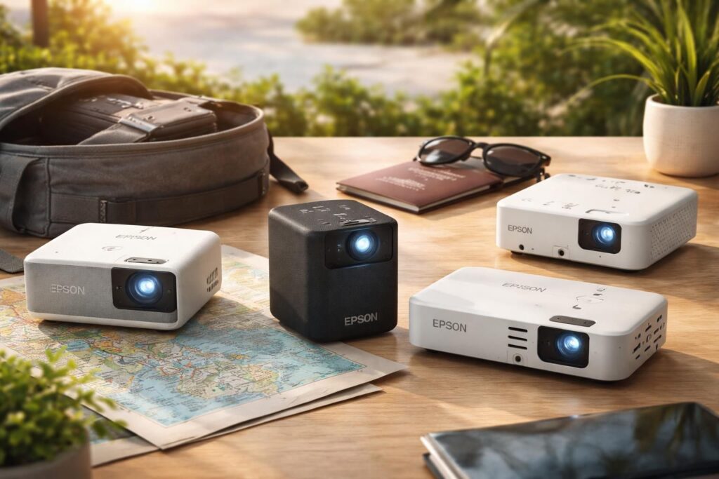 comparez et choisissez le mini vidéoprojecteur epson idéal pour vos voyages grâce à nos critères détaillés, alliant portabilité, qualité d'image et autonomie.