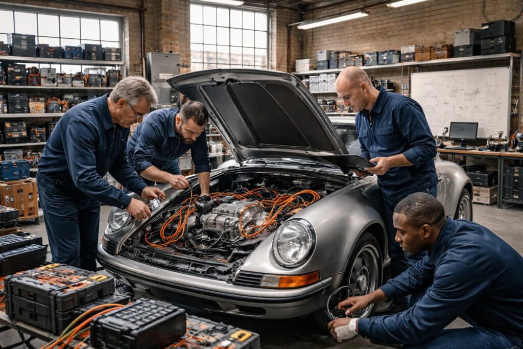 découvrez les meilleures astuces de conversion électrique partagées par les experts d'un garage rétrofit électrique pour transformer votre véhicule classique en électrique.